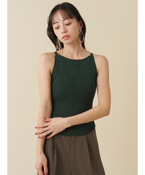 SNIDEL(スナイデル)の「カップインアメスリニットプルオーバー(ニット/セーター・レディース・アイボリー/ベージュ/グリーン/ブラック・F)」の4枚目の写真