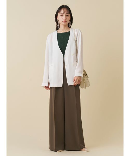 SNIDEL(スナイデル)の「カップインアメスリニットプルオーバー(ニット/セーター・レディース・アイボリー/ベージュ/グリーン/ブラック・F)」の8枚目の写真