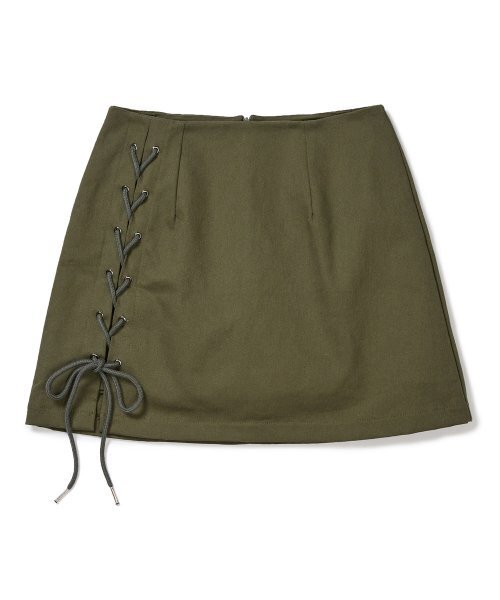 ZEROPLANET（ゼロプラネット）の「ネルリレースアップスカートパンツ[KHAKI]（スカート・レディース・その他・MEDIUM）」の2枚目の写真