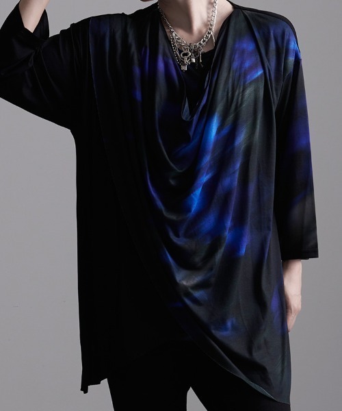 RUDOL（ルドル）の「『RUDOL/ルドル』フラワープリントドレープカットソー（Tシャツ/カットソー・メンズ・レッド/ブルー・L/M）」の3枚目の写真