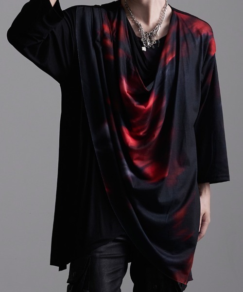 RUDOL（ルドル）の「『RUDOL/ルドル』フラワープリントドレープカットソー（Tシャツ/カットソー・メンズ・レッド/ブルー・L/M）」の9枚目の写真