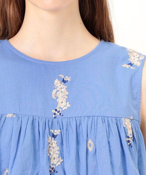 NE QUITTEZ PAS!（ヌキテパ）の「ne Quittez pas Cotton Voile Jasmine ブラウス（シャツ/ブラウス・レディース・ブルー系その他/ブラック系その他・FREE）」の7枚目の写真