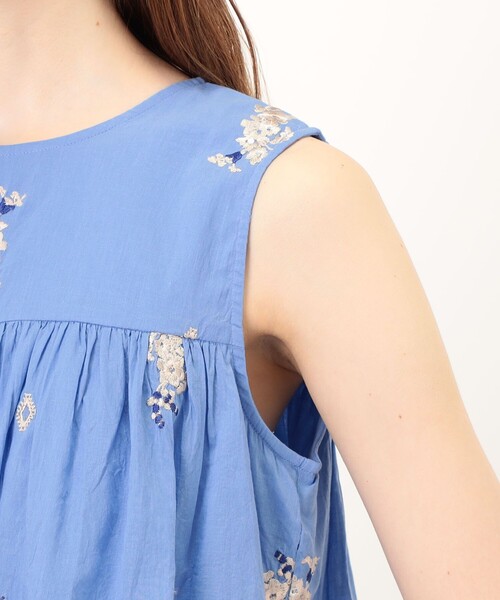 NE QUITTEZ PAS!（ヌキテパ）の「ne Quittez pas Cotton Voile Jasmine ブラウス（シャツ/ブラウス・レディース・ブルー系その他/ブラック系その他・FREE）」の9枚目の写真