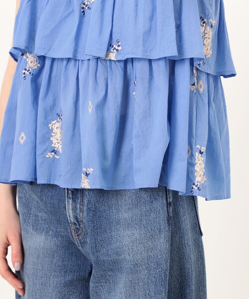 NE QUITTEZ PAS!（ヌキテパ）の「ne Quittez pas Cotton Voile Jasmine ブラウス（シャツ/ブラウス・レディース・ブルー系その他/ブラック系その他・FREE）」の10枚目の写真