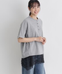 Right-on | レース切替ノースリーブTシャツ(Tシャツ/カットソー)