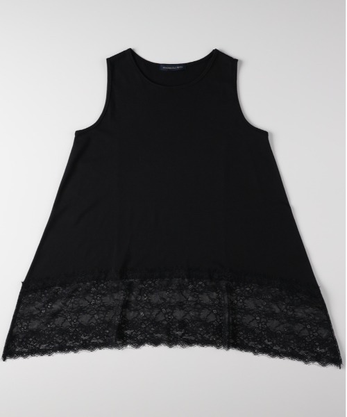 Right-on（ライトオン）の「【HONEYSUCKLE ROSE】レース切替ノースリーブTシャツ（タンクトップ・レディース・ホワイト/ブラック・L）」の13枚目の写真
