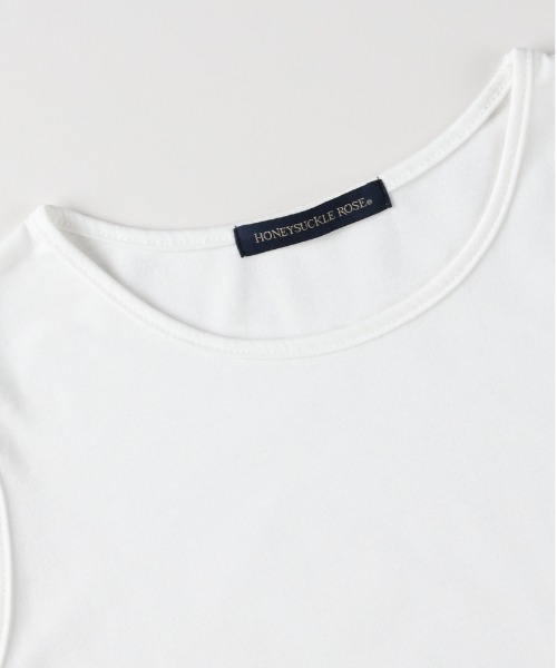 Right-on（ライトオン）の「【HONEYSUCKLE ROSE】レース切替ノースリーブTシャツ（タンクトップ・レディース・ホワイト/ブラック・L）」の16枚目の写真