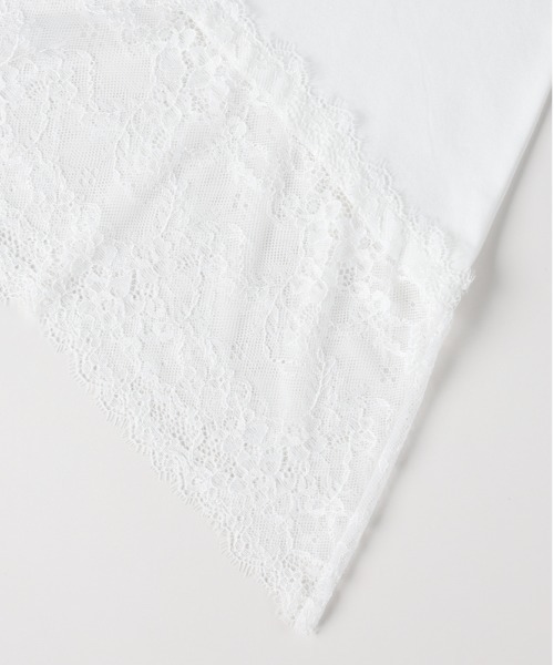 Right-on（ライトオン）の「【HONEYSUCKLE ROSE】レース切替ノースリーブTシャツ（タンクトップ・レディース・ホワイト/ブラック・L）」の18枚目の写真