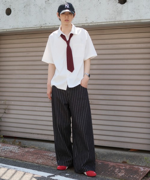 WEGO(ウィゴー)の「WEGO/クロップドSS無地シャツ(シャツ/ブラウス・メンズ・サックスブルー/ホワイト/ピンク・LARGE/MEDIUM)」の15枚目の写真