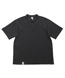 A NOTHING（アナッシング）の「S-C OPEN HENLEY-NECK 1/2 TEE (Black)（Tシャツ/カットソー）」