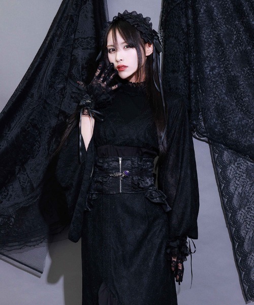 NIBBLE POISON(ニブルポイズン)の「浴衣デザインレイヤードBL(シャツ/ブラウス・レディース・ブラック/ネイビー・MEDIUM)」の1枚目の写真