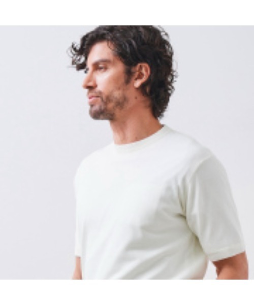 g-stage(ジーステージ)の「リネン素材アンサンブルニットTシャツ(Tシャツ/カットソー・メンズ・ネイビー/ブルー/ベージュ/アイボリー・48/50/46)」の5枚目の写真