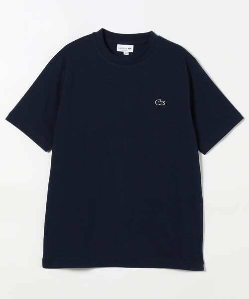FREAK'S STORE(フリークスストア)の「LACOSTE/ラコステ アウトライン クロック クルーネック Tシャツ/ワンポイントTシャツ(Tシャツ/カットソー・レディース・ネイビー/ブラック/オフホワイト・2/3)」の1枚目の写真