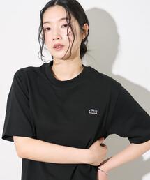 LACOSTE/ラコステ アウトライン クロック クルーネック Tシャツ/ワンポイントTシャツ