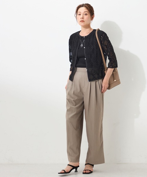 GALLORIA(ギャローリア)の「【接触冷感】タックワイドパンツ(その他パンツ・レディース・ブラウン/ベージュ・L/S/M/LL)」の11枚目の写真