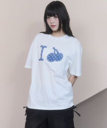 KIRSH | アイラブキルシデニムアップリケTシャツ[ホワイト](Tシャツ/カットソー)