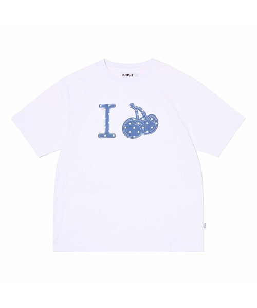 KIRSH（キルシー）の「アイラブキルシデニムアップリケTシャツ[ホワイト]（Tシャツ/カットソー・レディース・その他・FREE）」の6枚目の写真