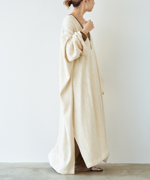 Deuxieme Classe(ドゥーズィエムクラス)の「【MARRAKSHI LIFE/マラケシュ ライフ】THE LONG SLEEVE CAFTAN(FL(ワンピース・レディース・アイボリー・FREE)」の3枚目の写真
