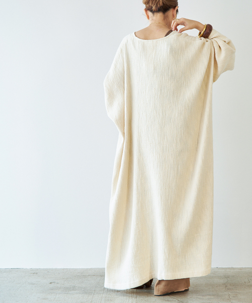 Deuxieme Classe(ドゥーズィエムクラス)の「【MARRAKSHI LIFE/マラケシュ ライフ】THE LONG SLEEVE CAFTAN(FL(ワンピース・レディース・アイボリー・FREE)」の4枚目の写真