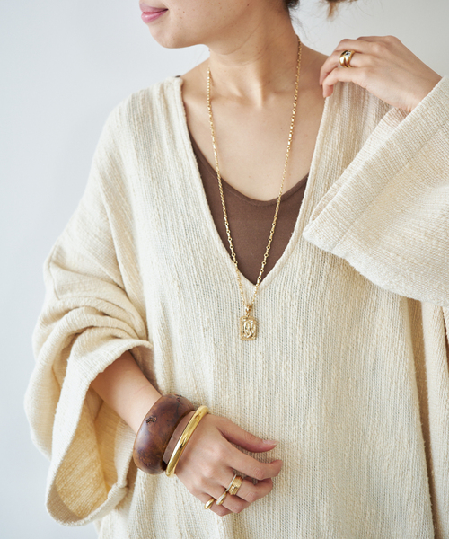 Deuxieme Classe(ドゥーズィエムクラス)の「【MARRAKSHI LIFE/マラケシュ ライフ】THE LONG SLEEVE CAFTAN(FL(ワンピース・レディース・アイボリー・FREE)」の5枚目の写真