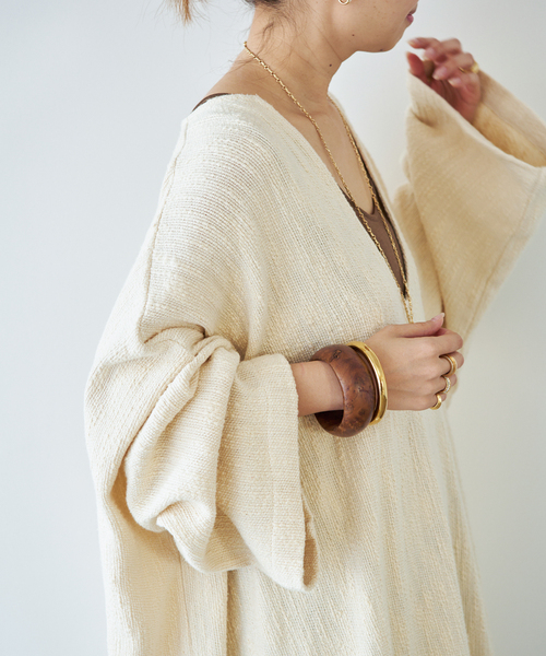 Deuxieme Classe(ドゥーズィエムクラス)の「【MARRAKSHI LIFE/マラケシュ ライフ】THE LONG SLEEVE CAFTAN(FL(ワンピース・レディース・アイボリー・FREE)」の6枚目の写真