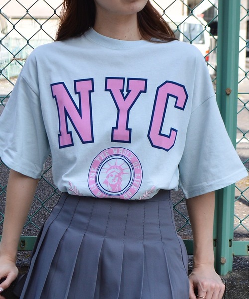spiritoso(スピリトーゾ)の「NYC Tシャツ(Tシャツ/カットソー・レディース・グレイッシュベージュ/ブラック/ホワイト/グレー・FREE)」の12枚目の写真