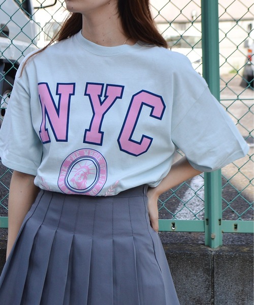 spiritoso(スピリトーゾ)の「NYC Tシャツ(Tシャツ/カットソー・レディース・グレイッシュベージュ/ブラック/ホワイト/グレー・FREE)」の14枚目の写真