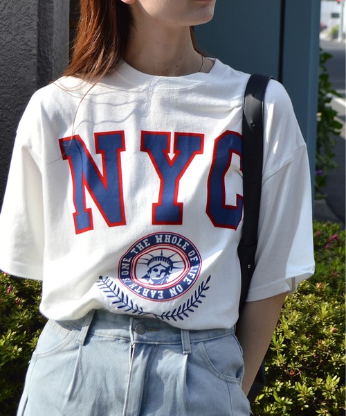 spiritoso(スピリトーゾ)の「NYC Tシャツ(Tシャツ/カットソー・レディース・グレイッシュベージュ/ブラック/ホワイト/グレー・FREE)」の16枚目の写真