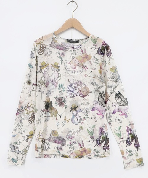 iS ScoLar（イズスカラー）の「562217：星座柄 チュールシアーインナー（Tシャツ/カットソー・レディース・ブラック/ピンク/アイボリー・M）」の16枚目の写真