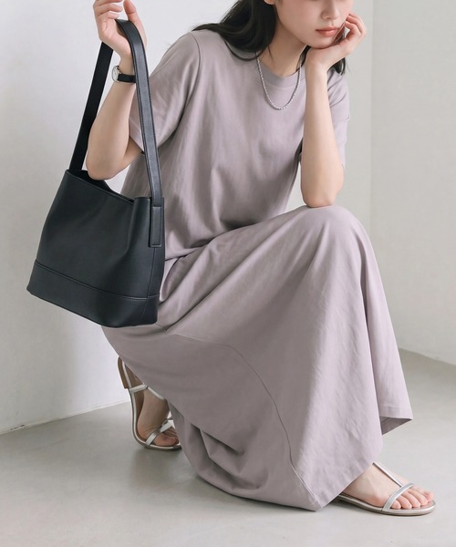 SETUP7(セットアップセブン)の「【SETUP7】選べる2丈・120cm/125cm 接触冷感レーヨンナイロンラインフレアワンピース SPD(ワンピース・レディース・グレー/ネイビー/チャコールグレー/ブラック・M/L)」の15枚目の写真