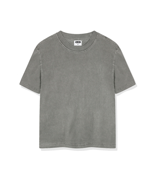 BASIC LABEL（ベーシックラベル）の「Bes Pigment-Dyed Short-Sleeve T-shirt 5 Color [BLSF_1001]（Tシャツ/カットソー・レディース・グレー/グリーン/ベージュ/チャコール/スカイブルー・SMALL/MEDIUM/LARGE/X-LARGE）」の2枚目の写真