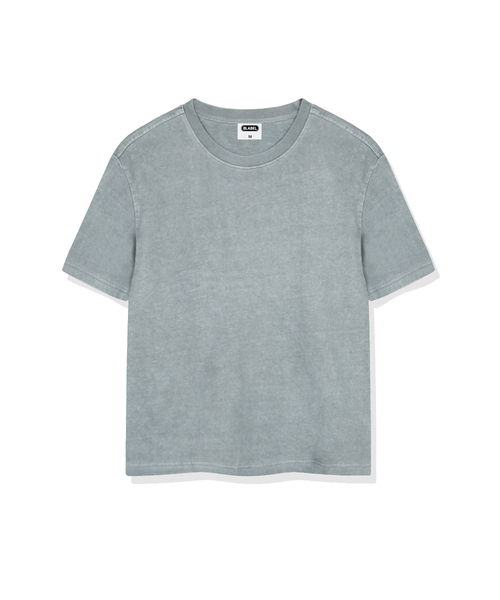 BASIC LABEL（ベーシックラベル）の「Bes Pigment-Dyed Short-Sleeve T-shirt 5 Color [BLSF_1001]（Tシャツ/カットソー・レディース・グレー/グリーン/ベージュ/チャコール/スカイブルー・SMALL/MEDIUM/LARGE/X-LARGE）」の5枚目の写真