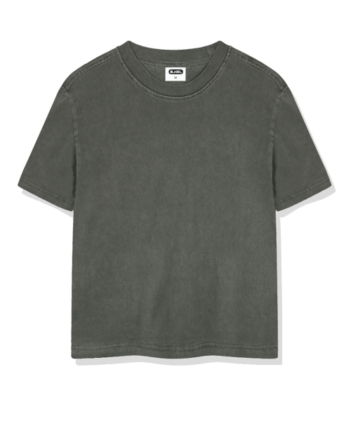 BASIC LABEL（ベーシックラベル）の「Bes Pigment-Dyed Short-Sleeve T-shirt 5 Color [BLSF_1001]（Tシャツ/カットソー・レディース・グレー/グリーン/ベージュ/チャコール/スカイブルー・SMALL/MEDIUM/LARGE/X-LARGE）」の10枚目の写真