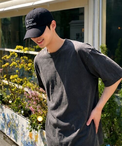 BASIC LABEL（ベーシックラベル）の「Bes Pigment-Dyed Short-Sleeve T-shirt 5 Color [BLSF_1001]（Tシャツ/カットソー・レディース・グレー/グリーン/ベージュ/チャコール/スカイブルー・SMALL/MEDIUM/LARGE/X-LARGE）」の14枚目の写真