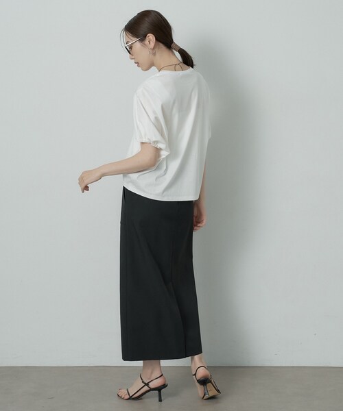UNTITLED（アンタイトル）の「【汗染み防止/接触冷感】ドルマンプルオーバー（Tシャツ/カットソー・レディース・グリーン/ホワイト/ブラック/キャメル/ピンク/パープル・48/50/00/02/04/44）」の10枚目の写真