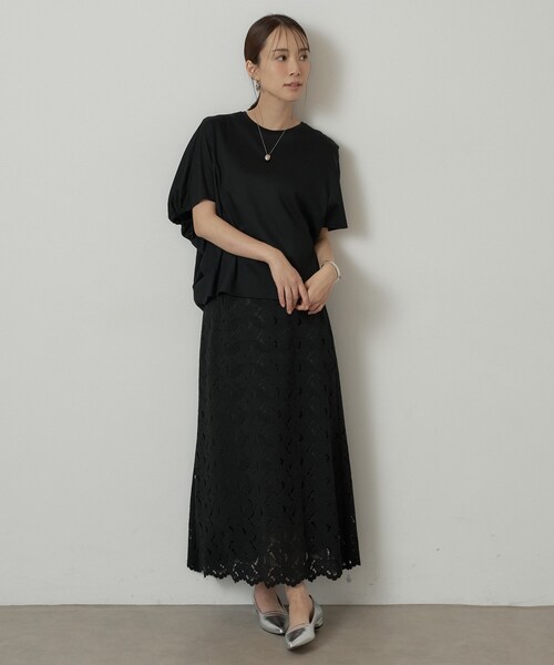 UNTITLED（アンタイトル）の「【汗染み防止/接触冷感】ドルマンプルオーバー（Tシャツ/カットソー・レディース・グリーン/ホワイト/ブラック/キャメル/ピンク/パープル・48/50/00/02/04/44）」の20枚目の写真