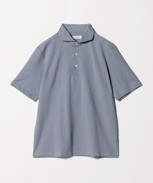 A DAY IN THE LIFE UNITED ARROWS(アデイインザライフユナイテッドアローズ)の「ハウンド トゥース カッタウェイカラー ポロシャツ<A DAY IN THE LIFE>(ポロシャツ・メンズ・コバルトブルー/ブラック・S/XL/M/L)」の4枚目の写真