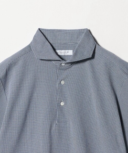 A DAY IN THE LIFE UNITED ARROWS(アデイインザライフユナイテッドアローズ)の「ハウンド トゥース カッタウェイカラー ポロシャツ<A DAY IN THE LIFE>(ポロシャツ・メンズ・コバルトブルー/ブラック・S/XL/M/L)」の6枚目の写真