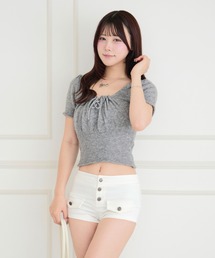 ALLuRing ChaRm | Square Ribbon Knit Blouse / スクエアリボンニットブラウス(シャツ/ブラウス)