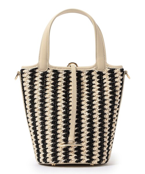 Atelier TOMORROWLAND LOTUS STRIPE ハンドバッグ（かごバッグ