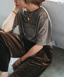 VERMEIL par iena | ベロアメッシュプルオーバー(Tシャツ/カットソー)