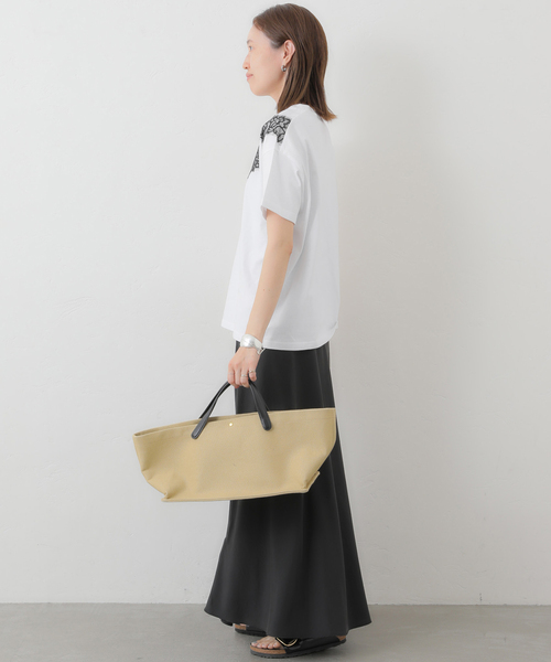 SLOBE IENA(スローブイエナ)の「アイラッシュレースTシャツ(Tシャツ/カットソー・レディース・ホワイト/グレー/ブラック・FREE)」の7枚目の写真