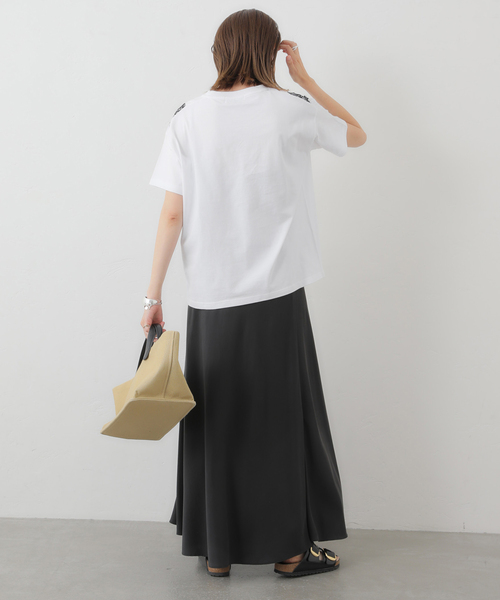 SLOBE IENA(スローブイエナ)の「アイラッシュレースTシャツ(Tシャツ/カットソー・レディース・ホワイト/グレー/ブラック・FREE)」の9枚目の写真