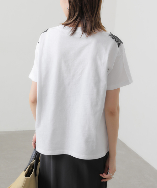 SLOBE IENA(スローブイエナ)の「アイラッシュレースTシャツ(Tシャツ/カットソー・レディース・ホワイト/グレー/ブラック・FREE)」の14枚目の写真