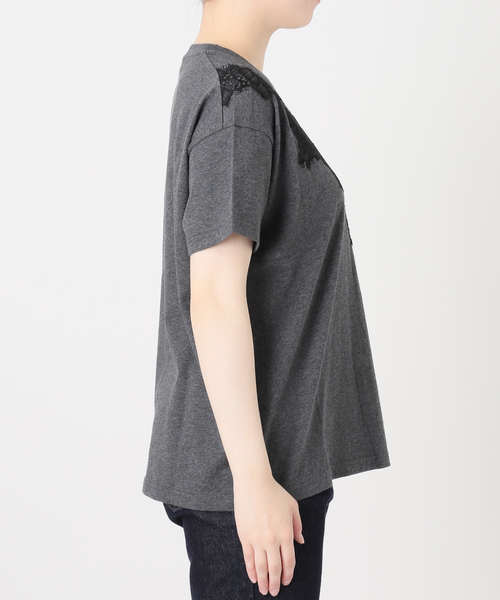 SLOBE IENA(スローブイエナ)の「アイラッシュレースTシャツ(Tシャツ/カットソー・レディース・ホワイト/グレー/ブラック・FREE)」の17枚目の写真