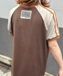 Vintageライク配色ラインワンピース