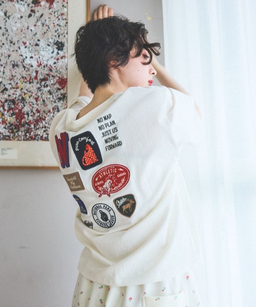 アソートワッペンフレンチTシャツ（Tシャツ/カットソー）｜niko and