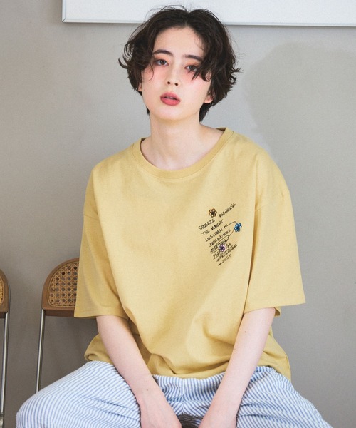 niko and...(ニコアンド)の「アソートワッペンTシャツ(Tシャツ/カットソー・レディース・ネイビー/ライトイエロー/オフホワイト・LARGE/MEDIUM)」の9枚目の写真