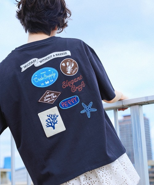 niko and...(ニコアンド)の「アソートワッペンTシャツ(Tシャツ/カットソー・レディース・ネイビー/ライトイエロー/オフホワイト・LARGE/MEDIUM)」の15枚目の写真