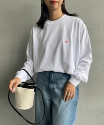[DANTON/ダントン] ワンポイントロゴ クルーネックロンT